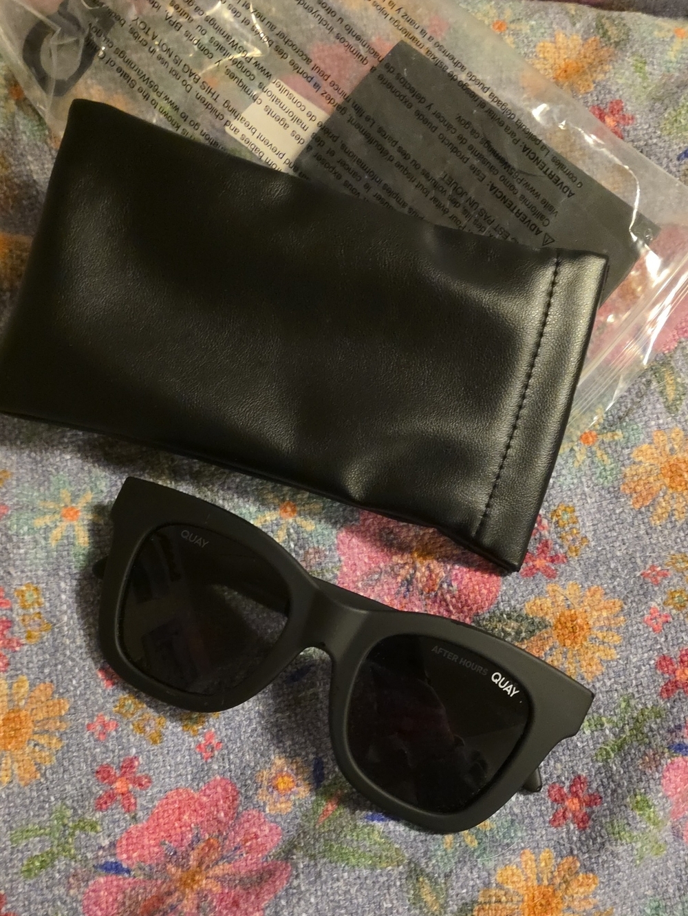 Quay Australia Matte Black Cat Eye Sunglasses